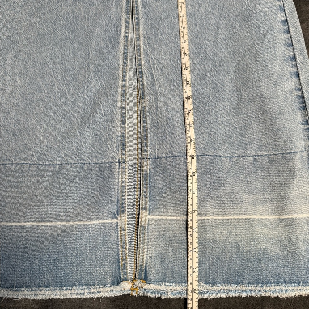 Habitual Light Blue Denim maxi skirt with front slit - Picture 4 of 8